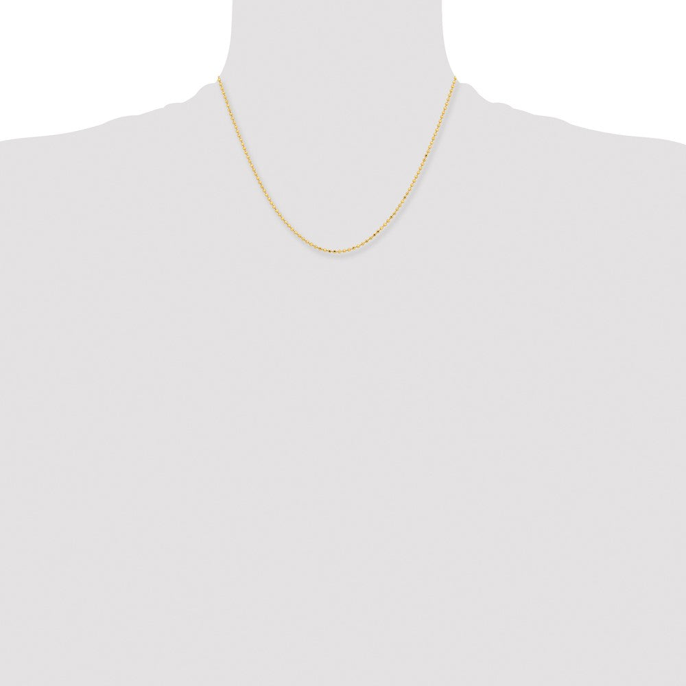 Chisel Gold-tone Brass 2.00mm Plated 18 inch Ball Chain