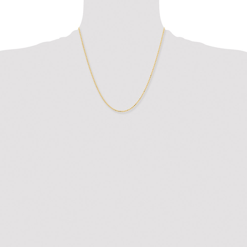 Chisel Gold-tone Brass 2.00mm Plated 20 inch Ball Chain