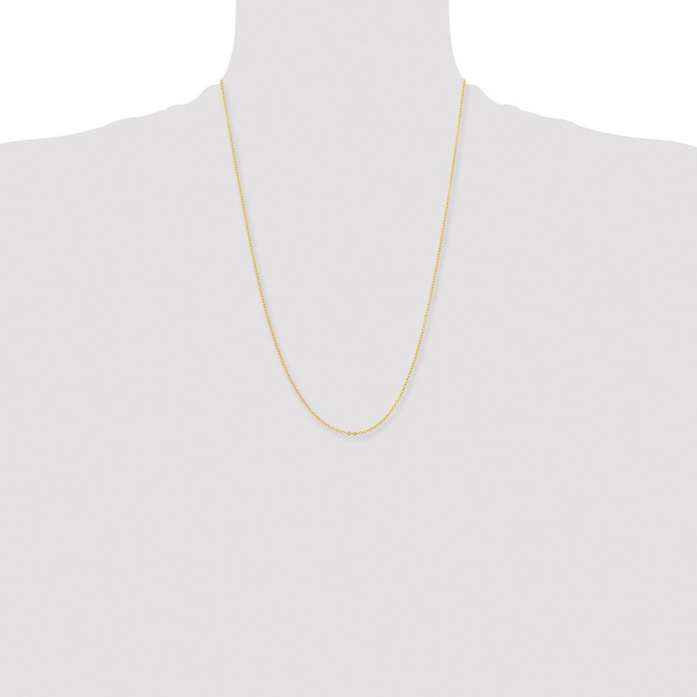 Chisel Gold-tone Brass 1.70mm Plated 24 inch Rolo Chain