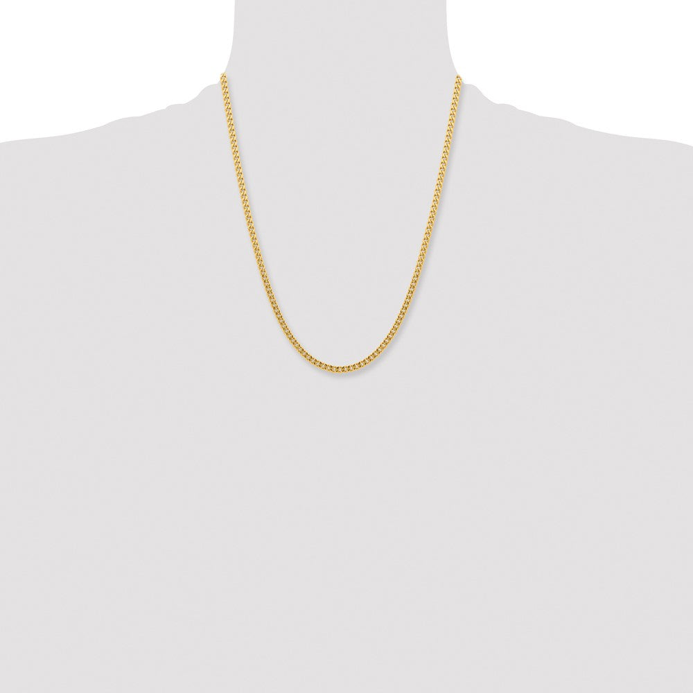 Chisel Stainless Steel Polished Yellow IP-plated 4mm 22 inch Curb Chain