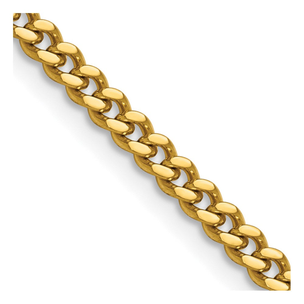 Chisel Stainless Steel Polished Yellow IP-plated 4mm 18 inch Curb Chain