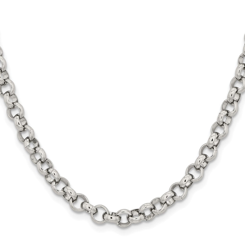 Chisel Stainless Steel Polished 6mm 24 inch Rolo Chain