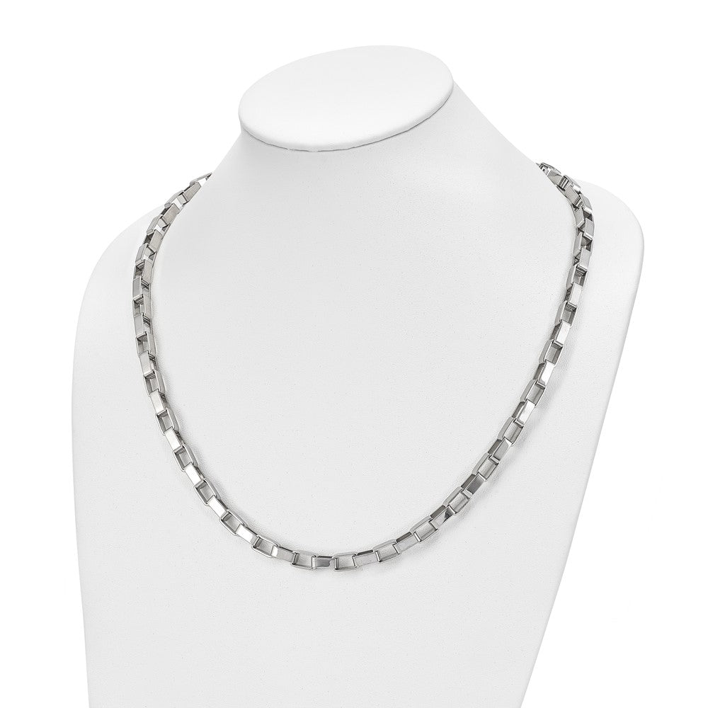 Chisel Stainless Steel Polished 22 inch Square Link Necklace