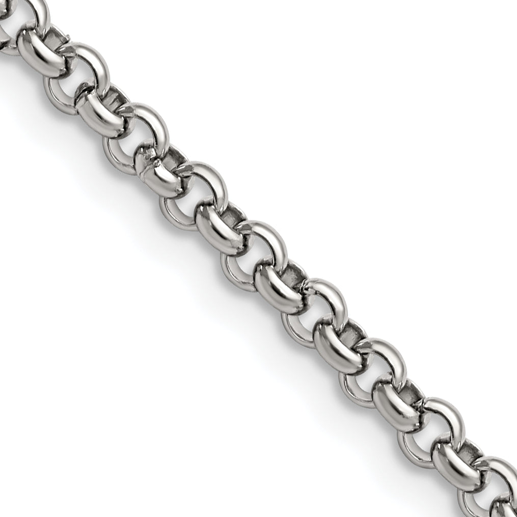 Chisel Stainless Steel Polished 3.9mm 18 inch Rolo Chain