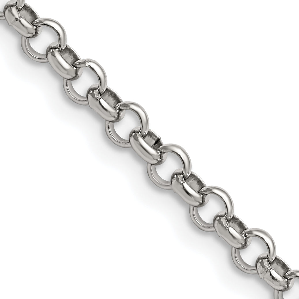 Chisel Stainless Steel Polished 4.6mm 24 inch Rolo Chain