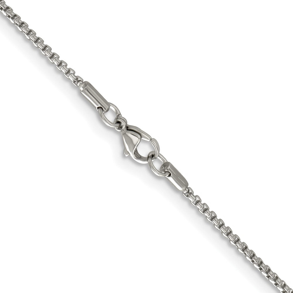 Chisel Stainless Steel Polished 2.2mm 24 inch Rounded Box Chain