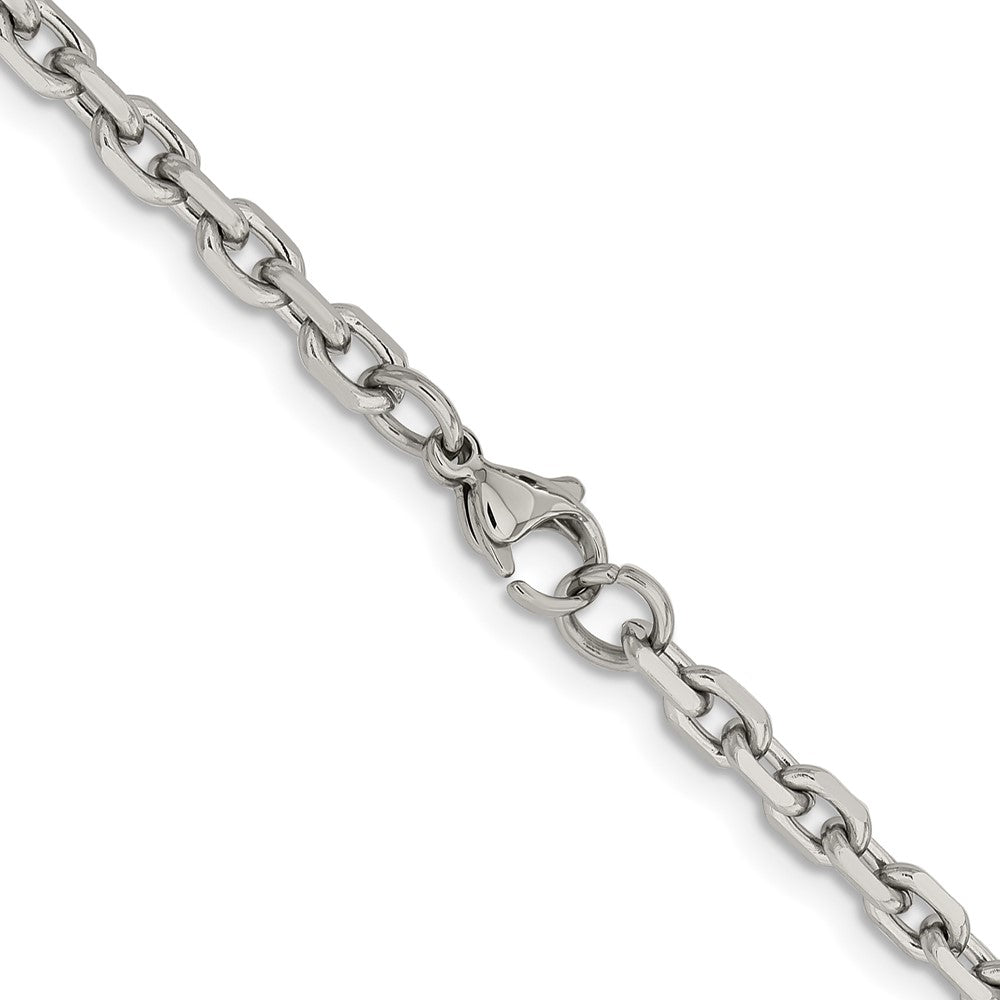 Chisel Stainless Steel Polished 5.3mm 24 inch Cable Chain