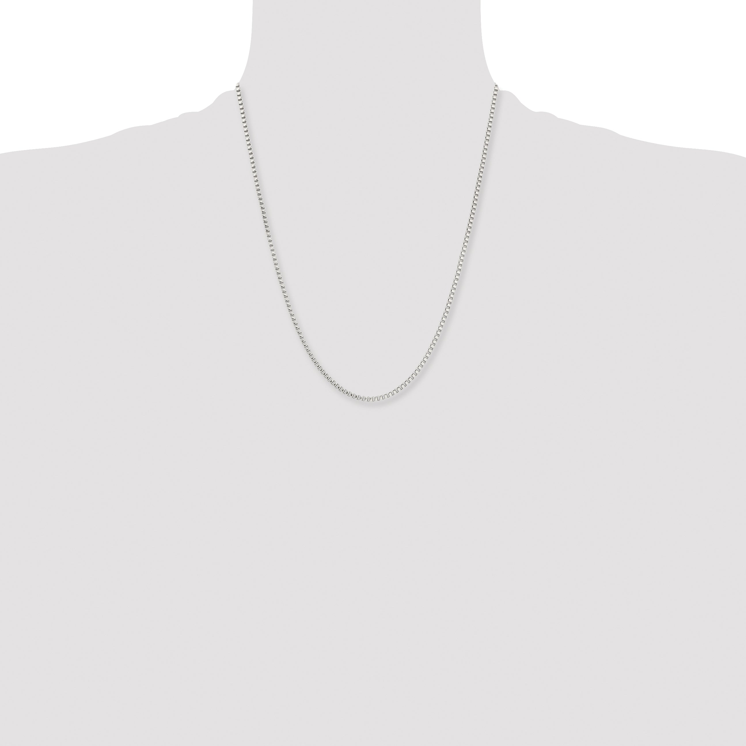 Chisel Stainless Steel Polished 2.4mm 22 inch Box Chain