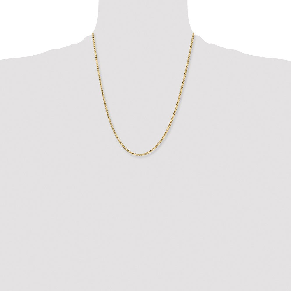 Chisel Stainless Steel Polished Yellow IP-plated 2.4mm 22 inch Box Chain