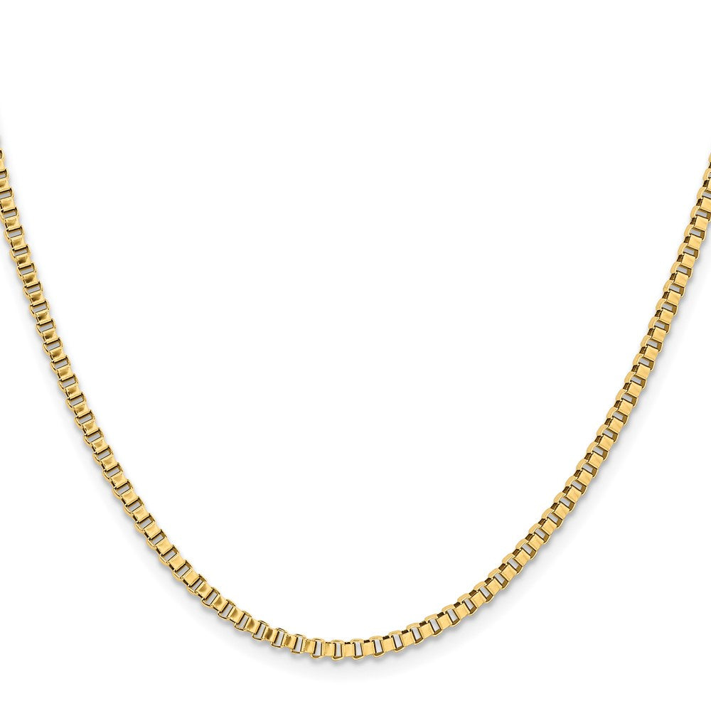 14KT Solid Yellow Gold 2 MM Box Link Chain