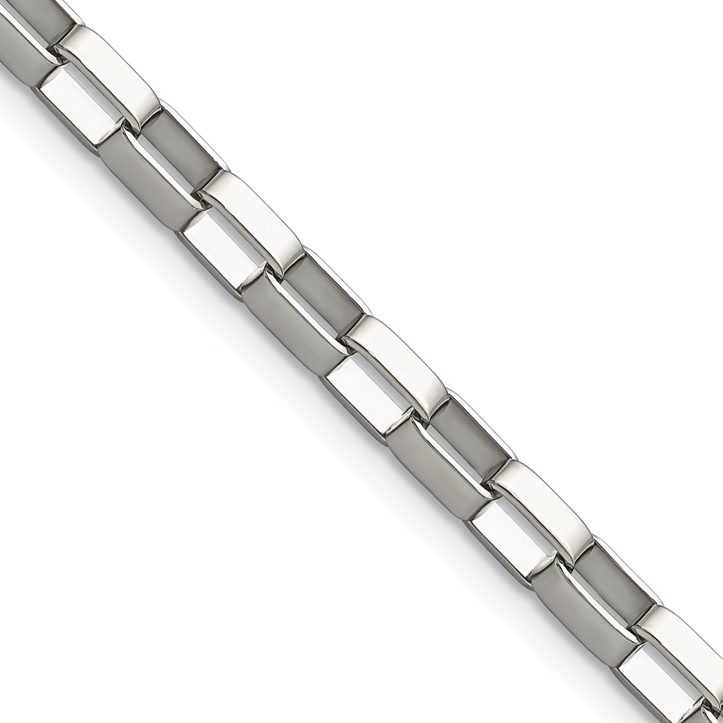 Chisel Stainless Steel Polished 4.8mm 8 inch Square Link Chain
