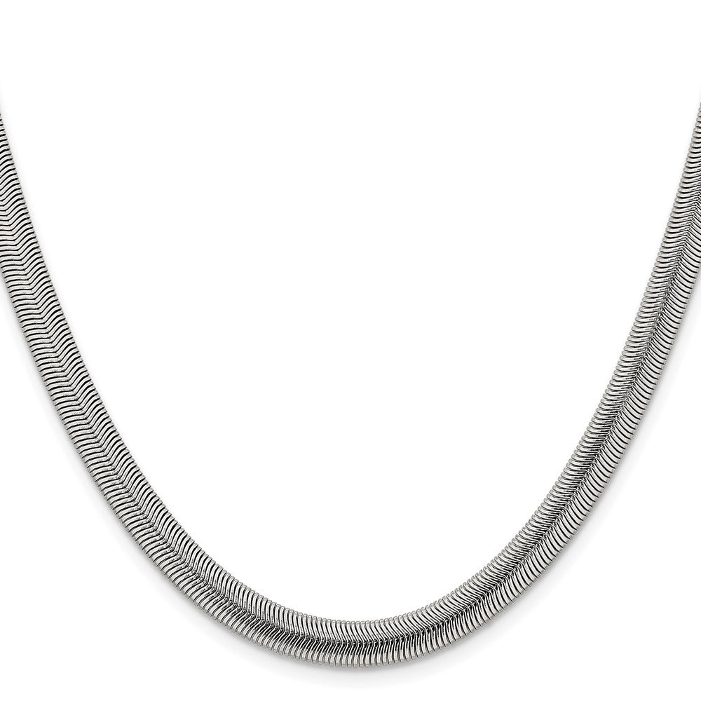 Chisel Stainless Steel Polished 6.2mm 20 inch Flat Snake Chain