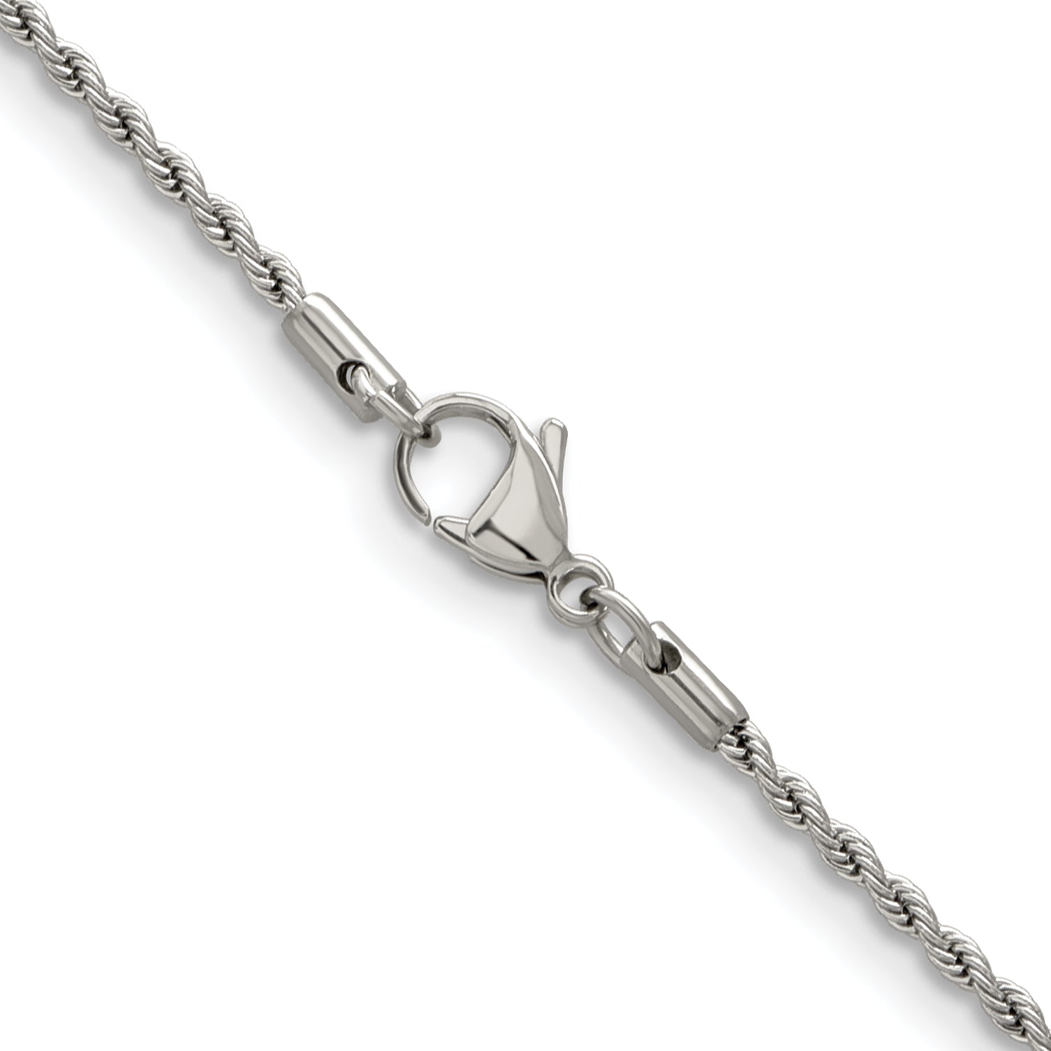 Chisel Stainless Steel Polished 2.4mm 18 inch Rope Chain