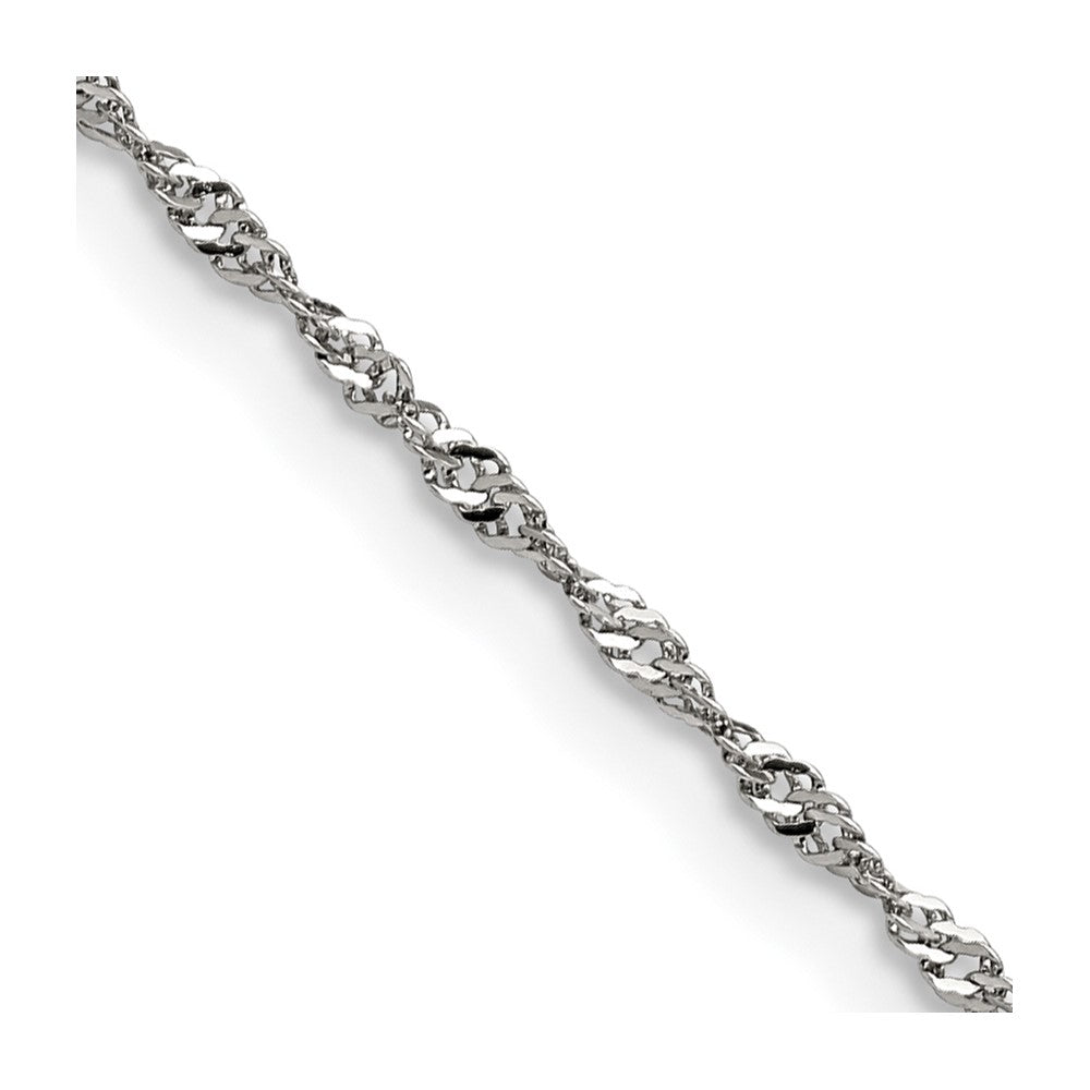 Chisel Stainless Steel Polished 2mm 18 inch Singapore Chain