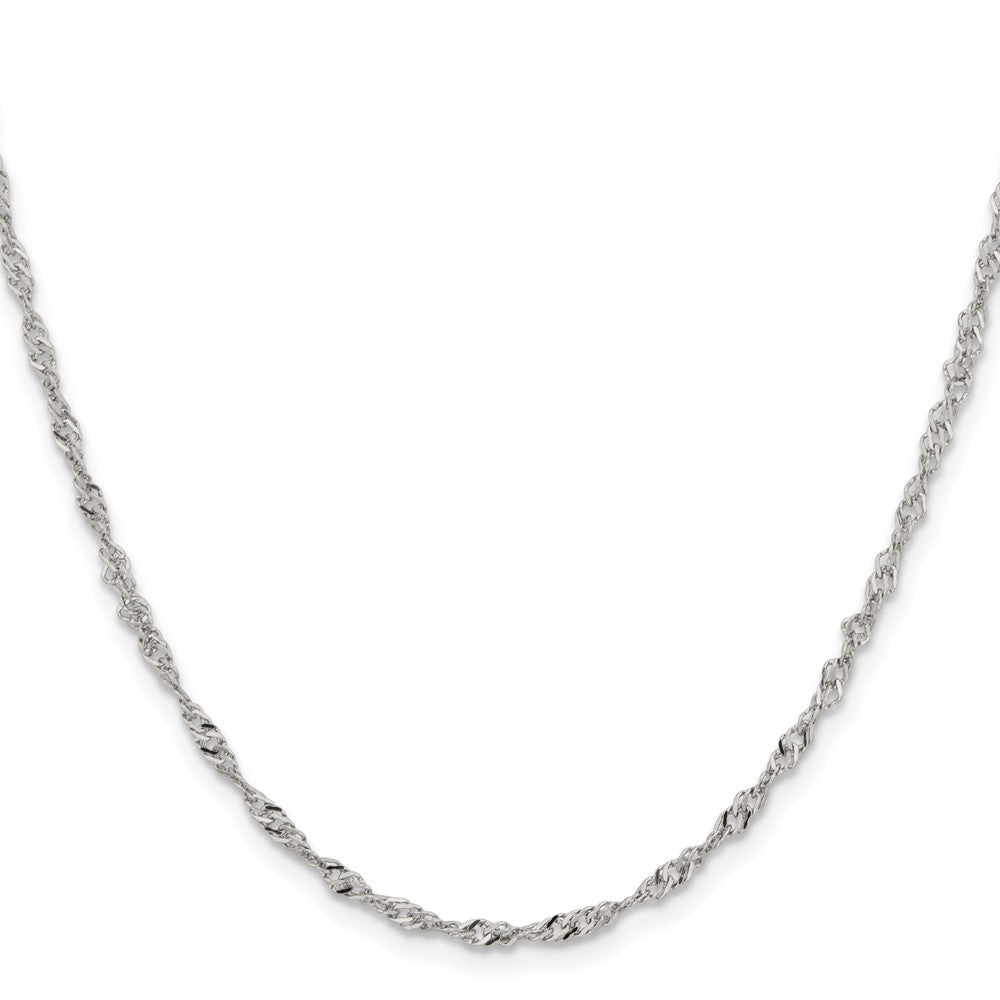 Chisel Stainless Steel Polished 2.5mm 24 inch Singapore Chain