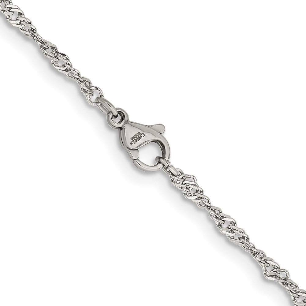 Chisel Stainless Steel Polished 2.5mm 20 inch Singapore Chain