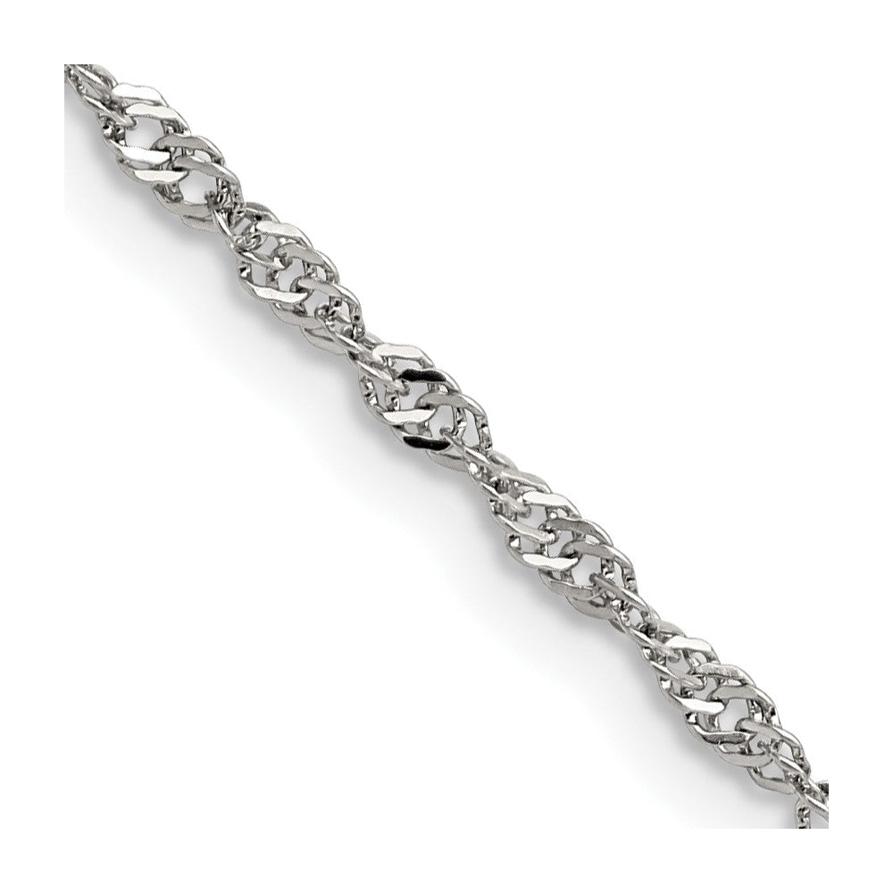 Chisel Stainless Steel Polished 2.5mm 24 inch Singapore Chain