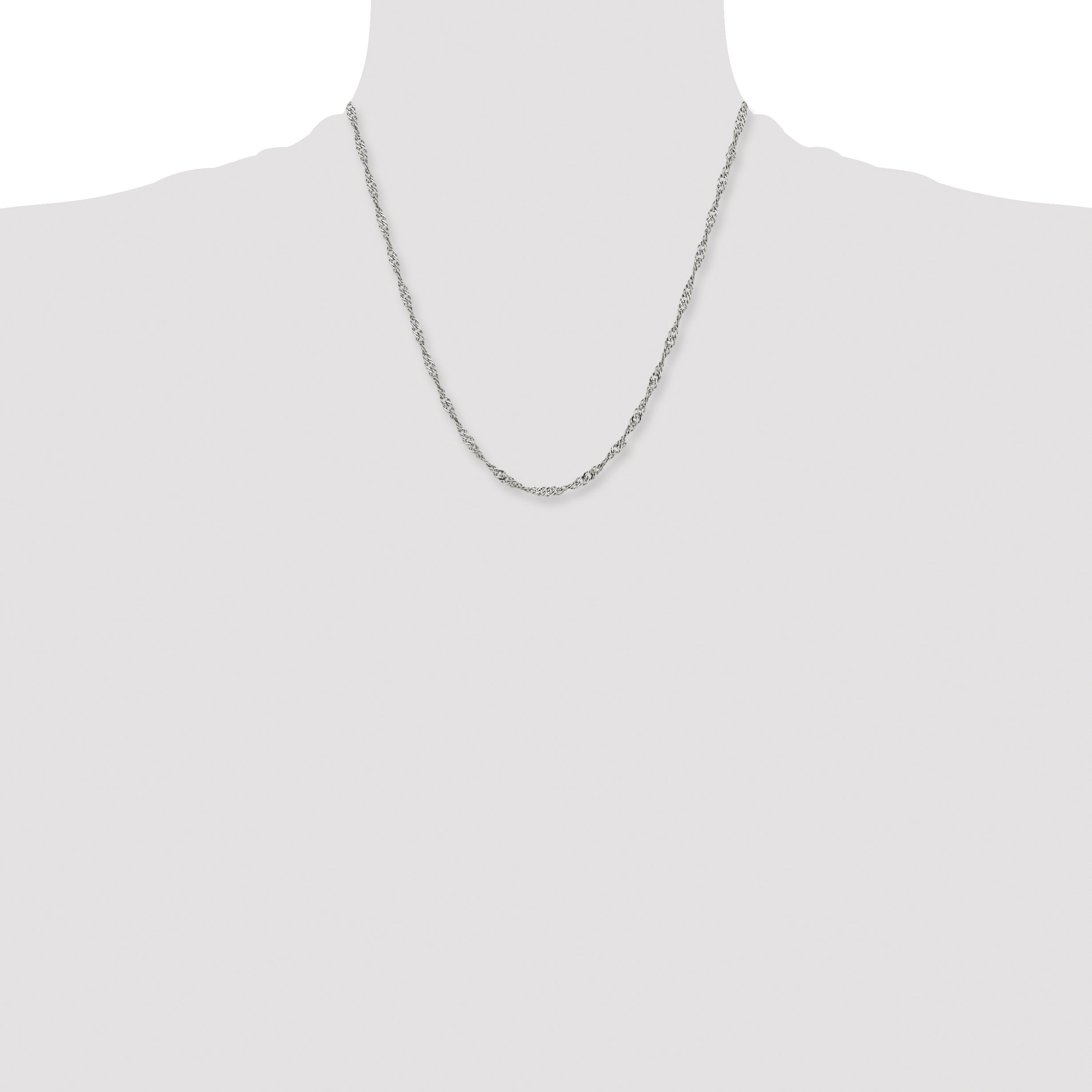 Chisel Stainless Steel Polished 3mm 20 inch Singapore Chain