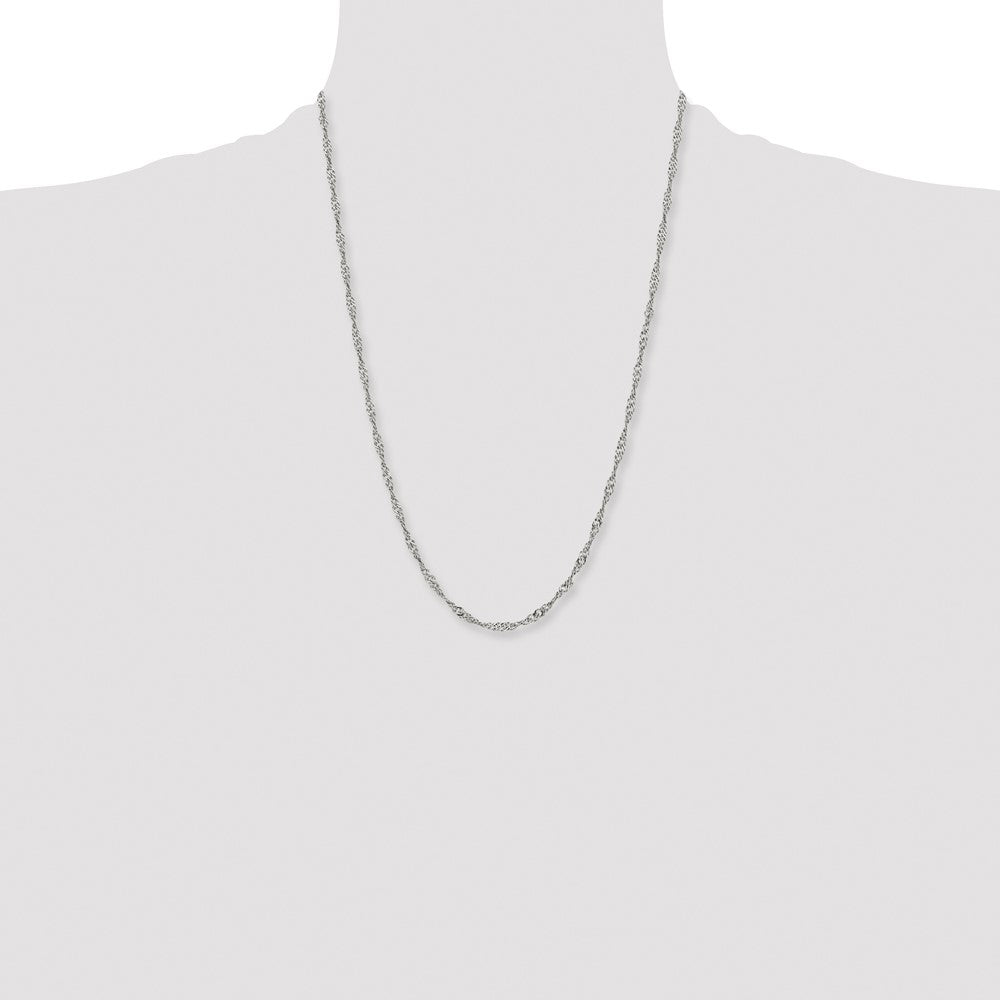 Chisel Stainless Steel Polished 3mm 24 inch Singapore Chain