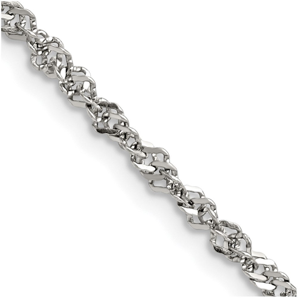 Chisel Stainless Steel Polished 3mm 24 inch Singapore Chain