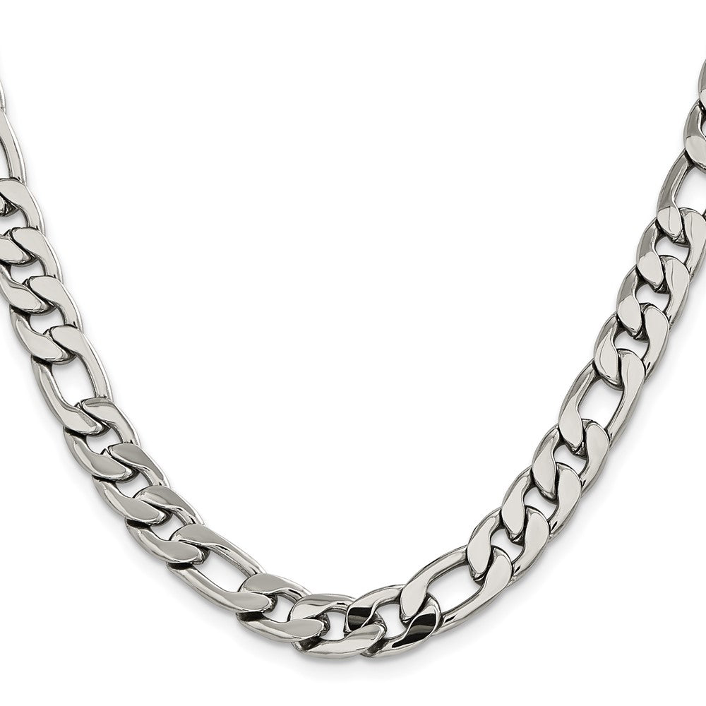 Chisel Stainless Steel Polished 8.75mm 24 inch Figaro Chain
