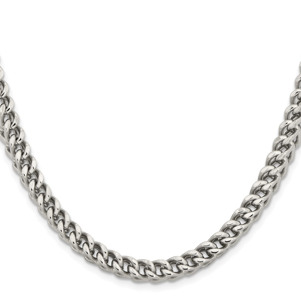 Chisel Stainless Steel Polished 6.75mm 24 inch Franco Chain