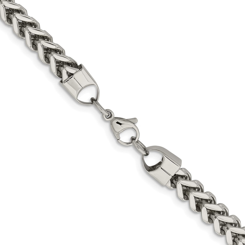 Chisel Stainless Steel Polished 6.75mm 24 inch Franco Chain