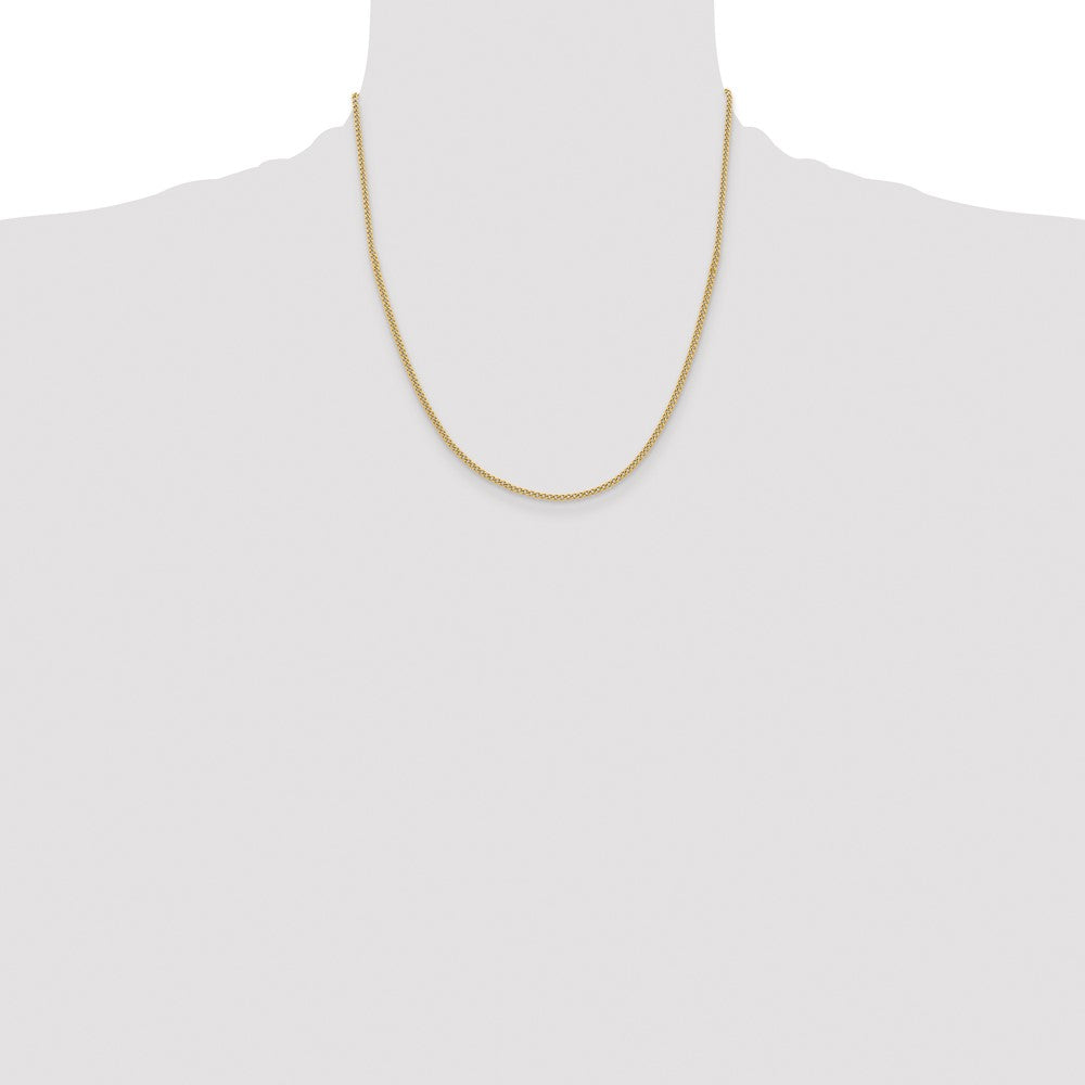 Chisel Stainless Steel Polished Yellow IP-plated 2.25mm 20 inch Round Curb Chain