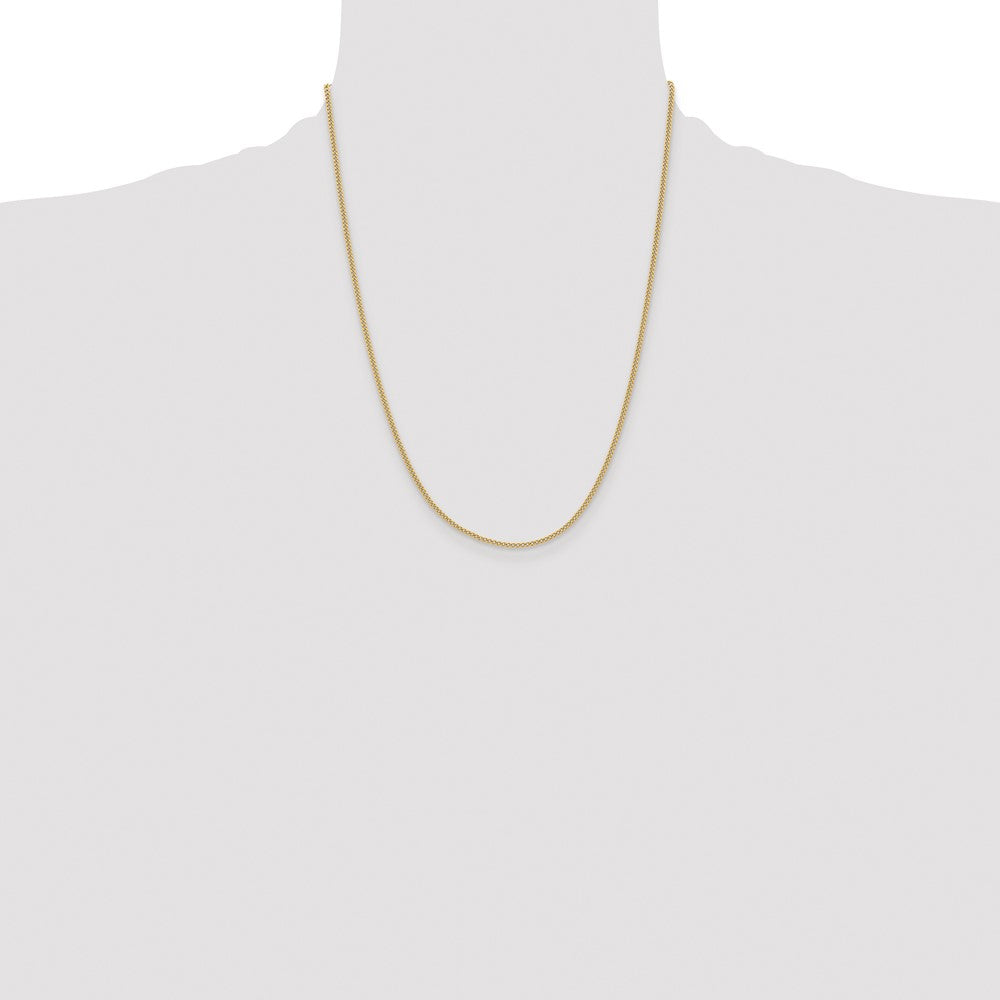 Chisel Stainless Steel Polished Yellow IP-plated 2.25mm 22 inch Round Curb Chain