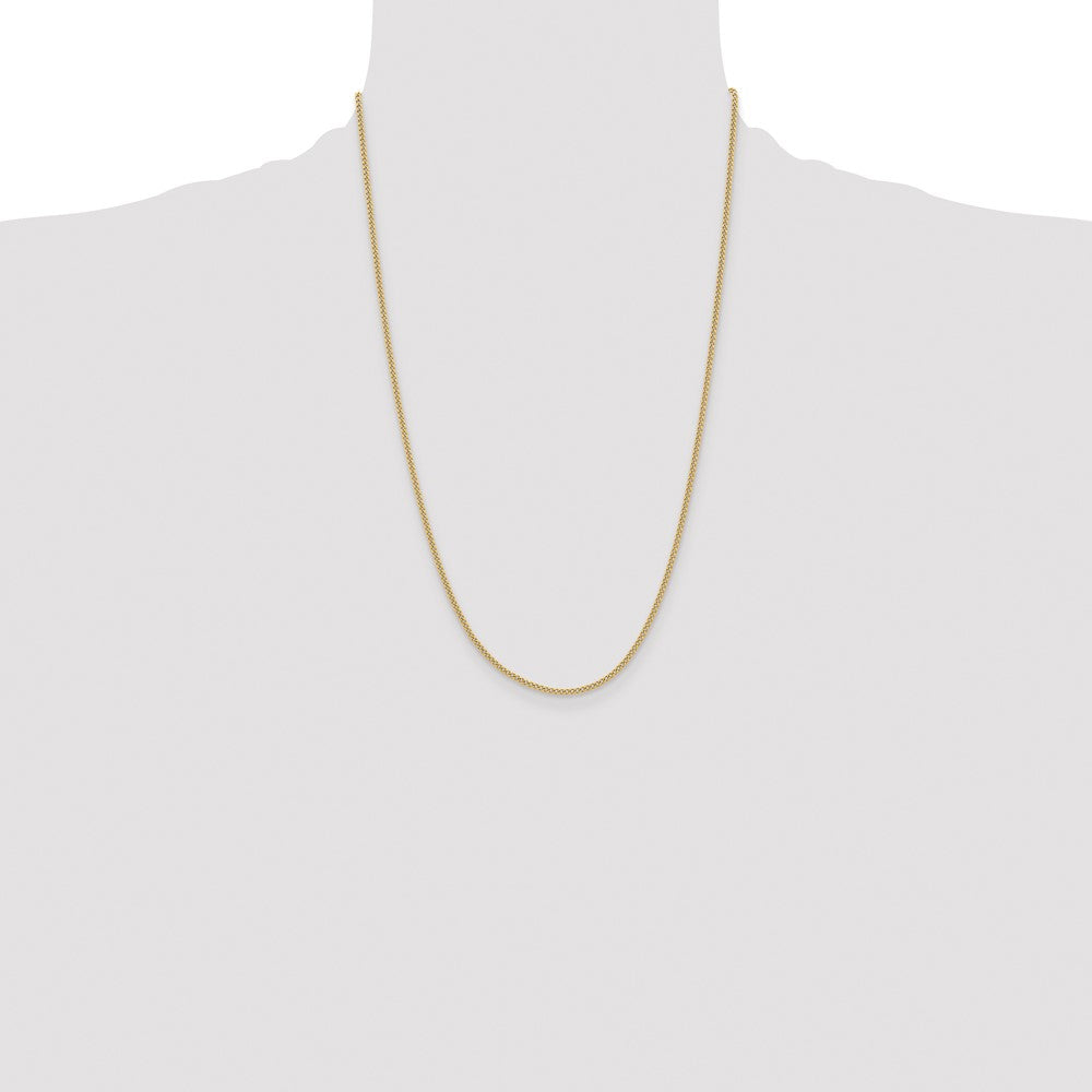 Chisel Stainless Steel Polished Yellow IP-plated 2.25mm 24 inch Round Curb Chain