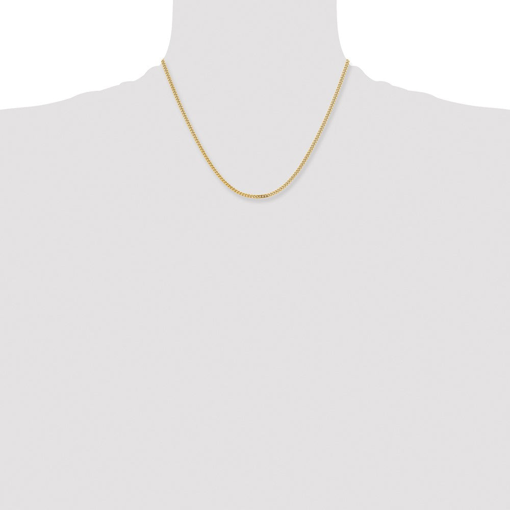 Chisel Stainless Steel Polished Yellow IP-plated 3mm 18 inch Curb Chain