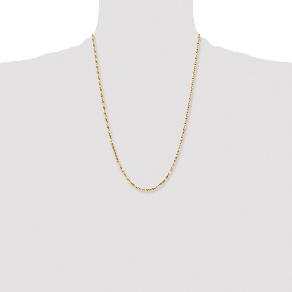 Chisel Stainless Steel Polished Yellow IP-plated 3mm 24 inch Curb Chain