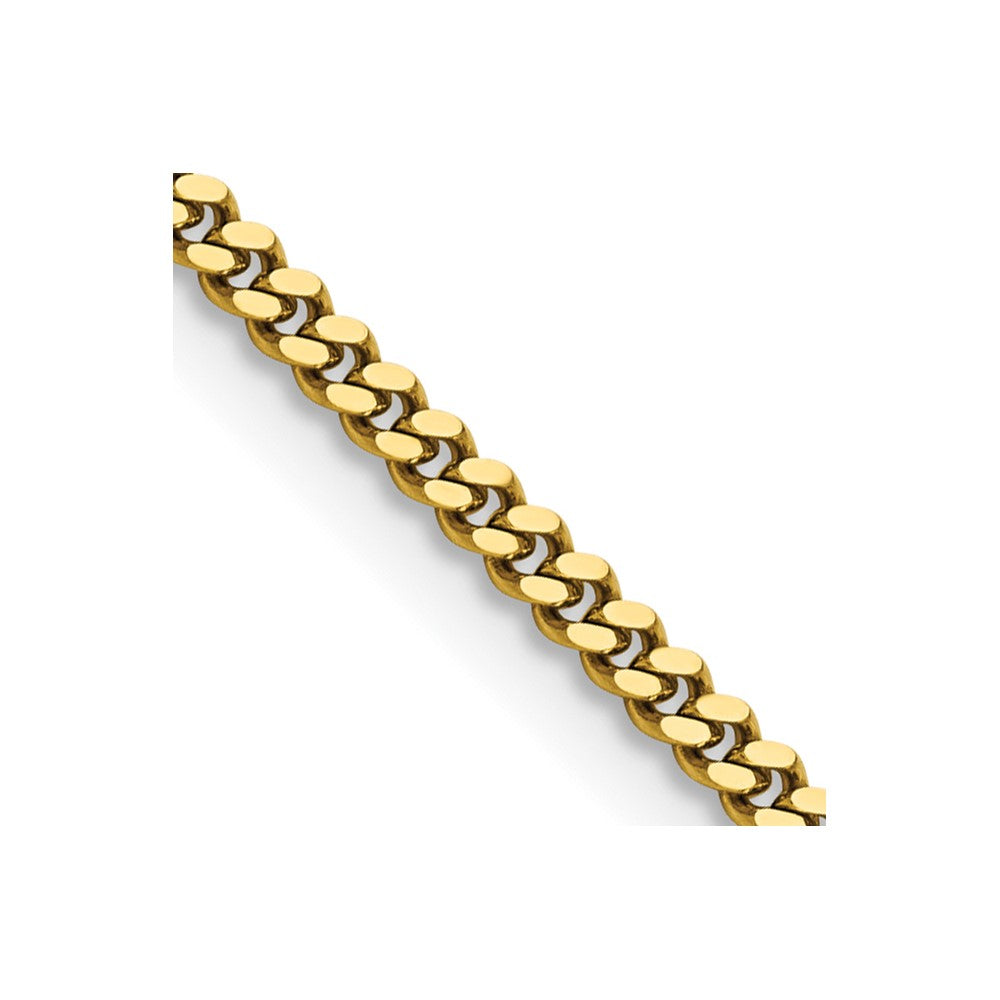 Chisel Stainless Steel Polished Yellow IP-plated 3mm 18 inch Curb Chain