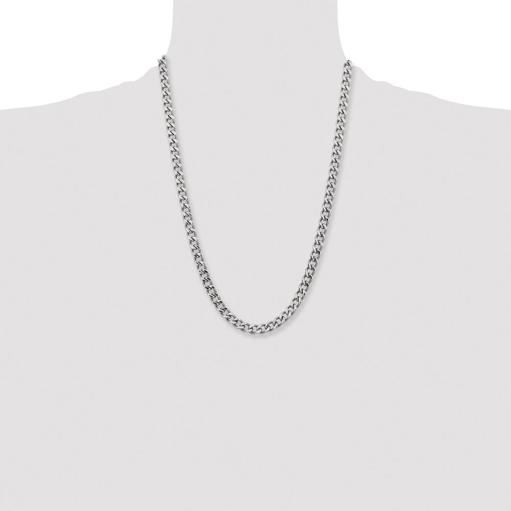 Chisel Stainless Steel Polished 7.5mm 24 inch Curb Chain