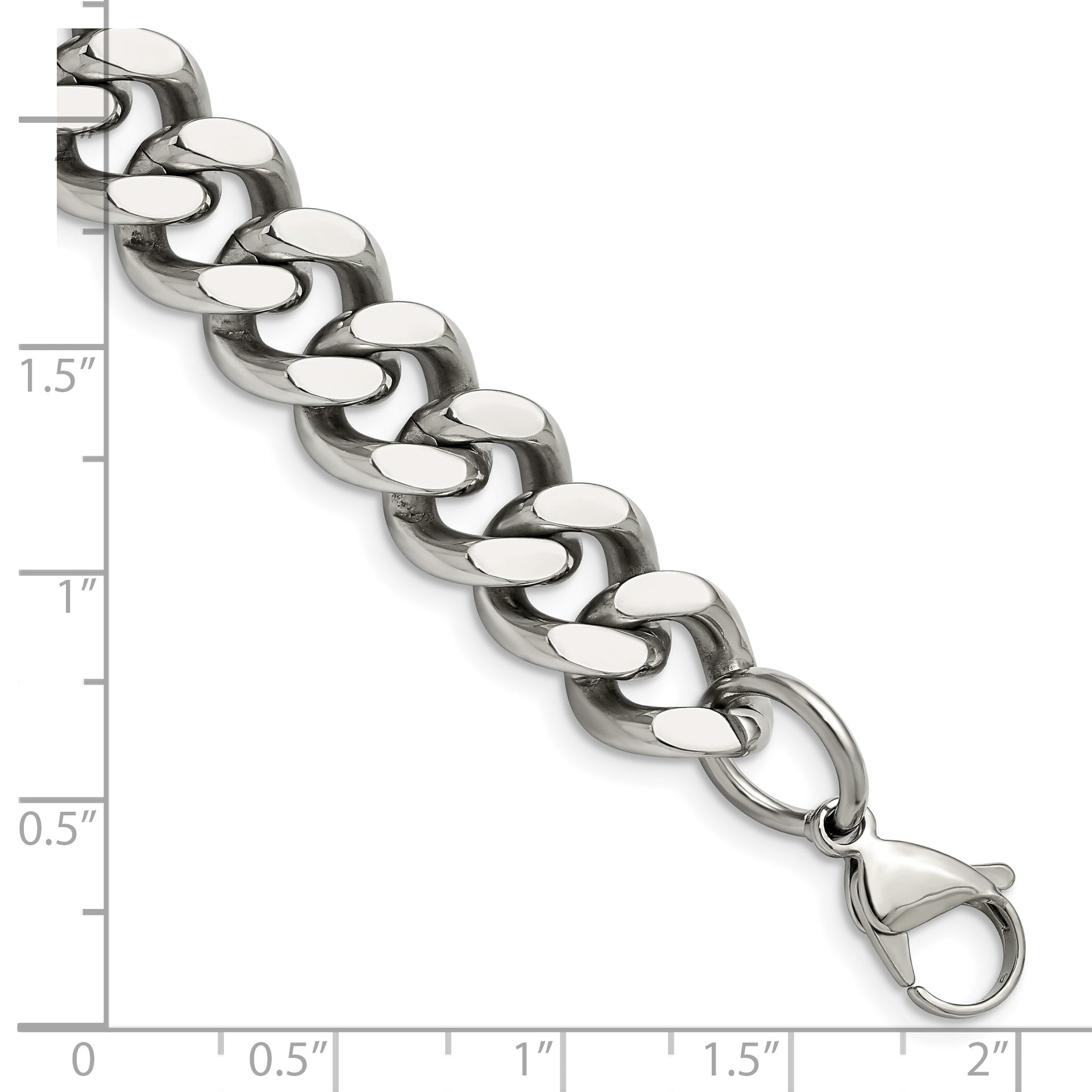 Chisel Stainless Steel Polished 13.75mm 8.5 inch Curb Chain