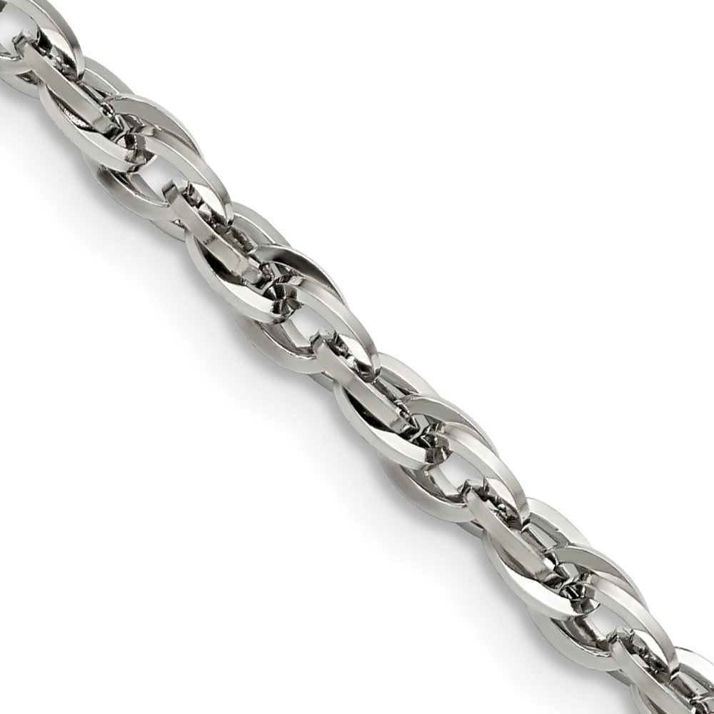 Chisel Stainless Steel Polished 4.2mm 22 inch Fancy Twisted Link Chain