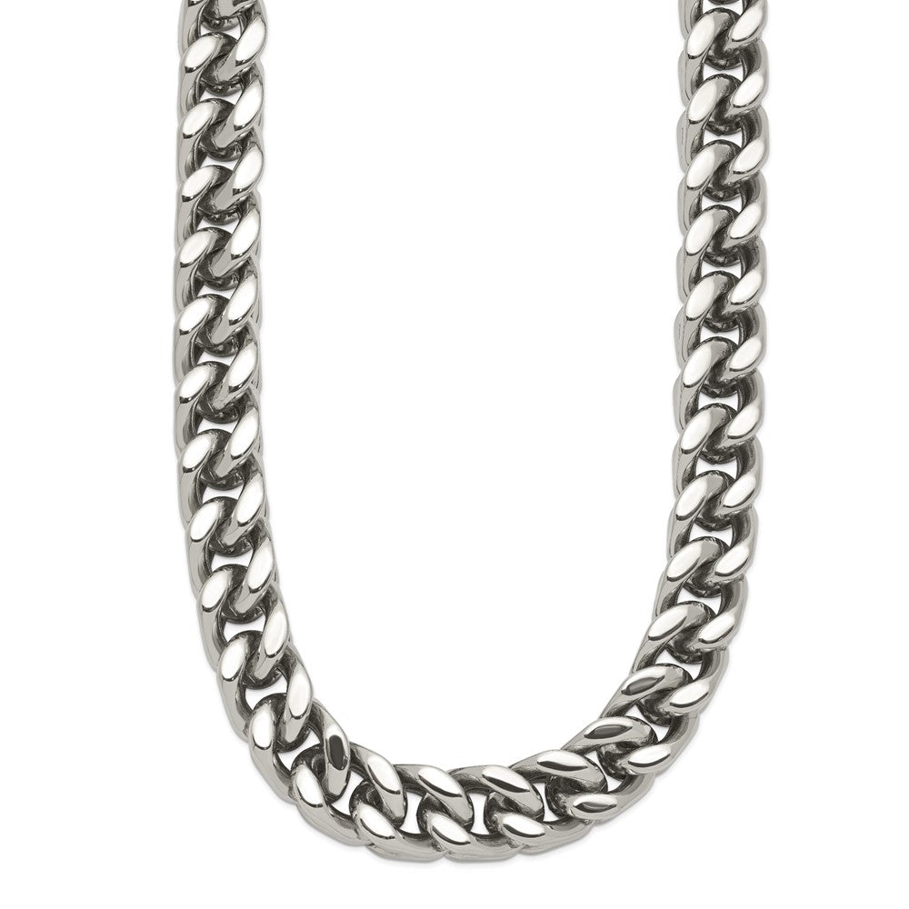 Chisel Stainless Steel Polished 24 inch Heavy Wheat Necklace