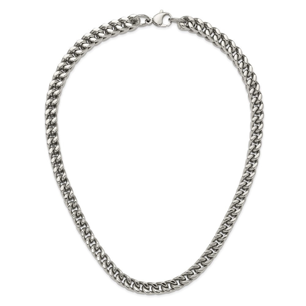 Chisel Stainless Steel Polished 24 inch Heavy Wheat Necklace
