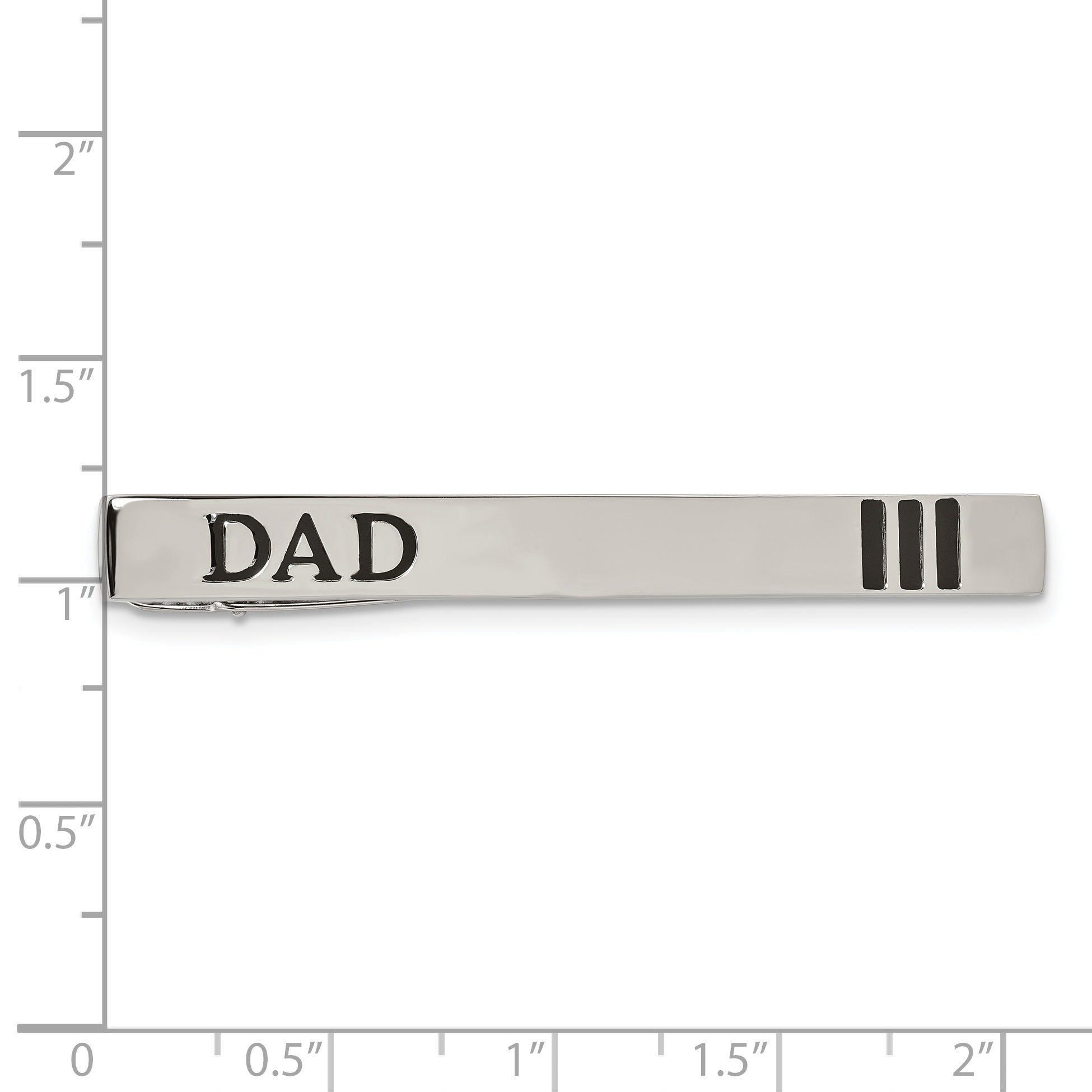 Chisel Stainless Steel Polished Enameled Dad Tie Bar