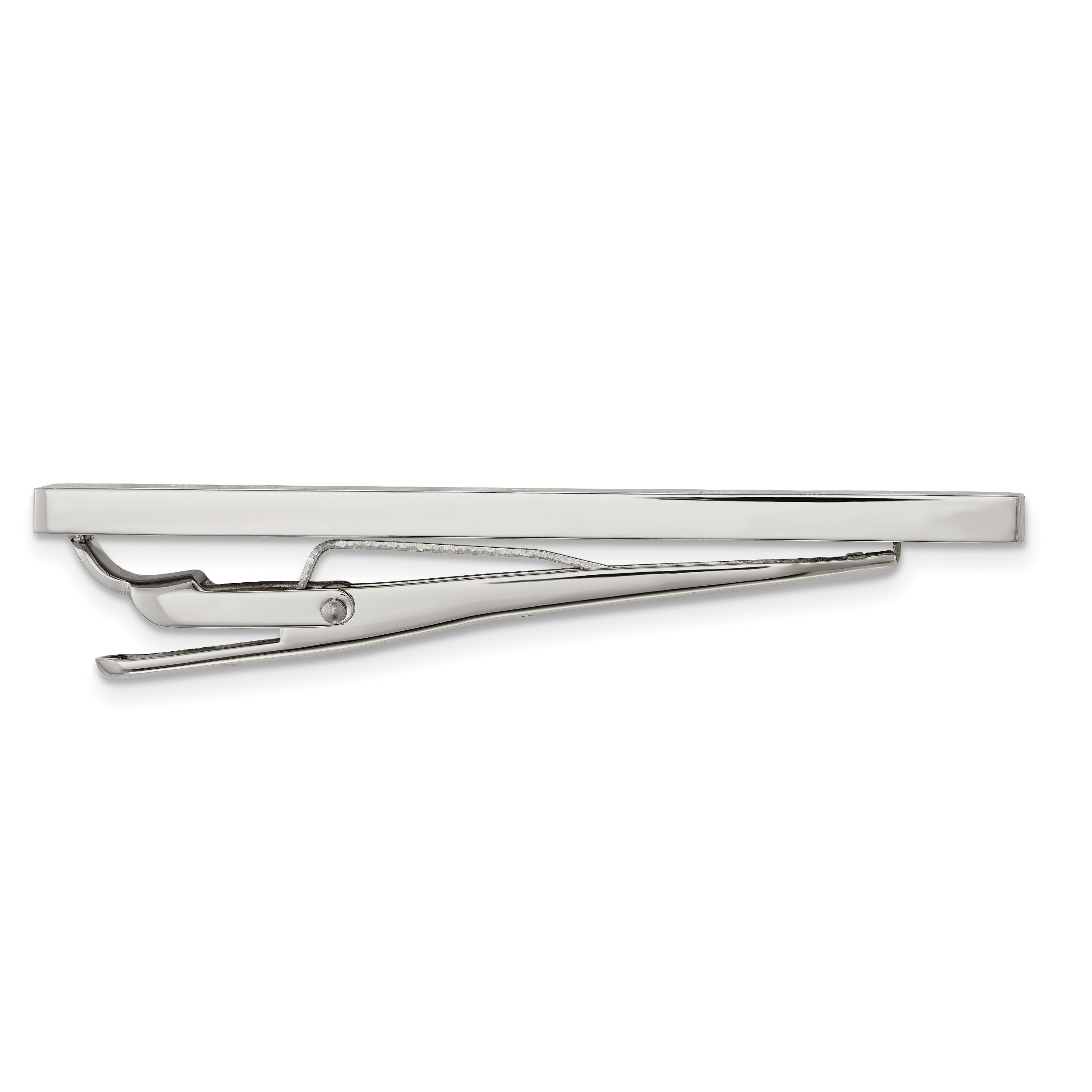 Chisel Stainless Steel Brushed Black Rubber Tie Bar