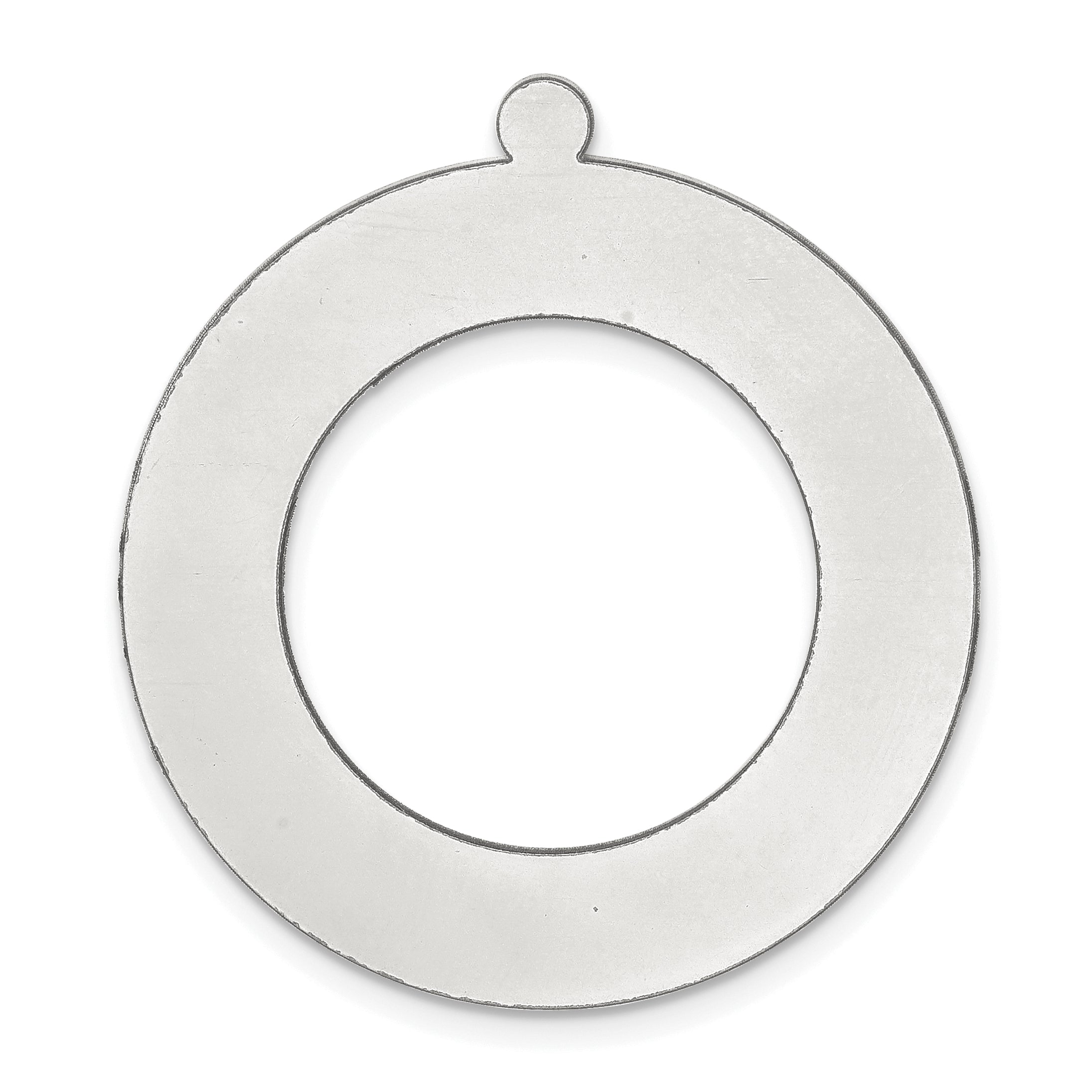Sterling Silver Round w/Hole w/Eyelet Stamping