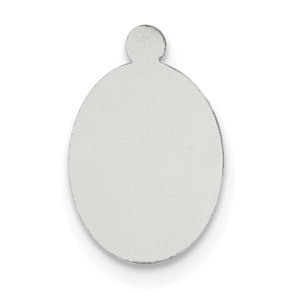 Sterling Silver Oval w/Eyelet Stamping