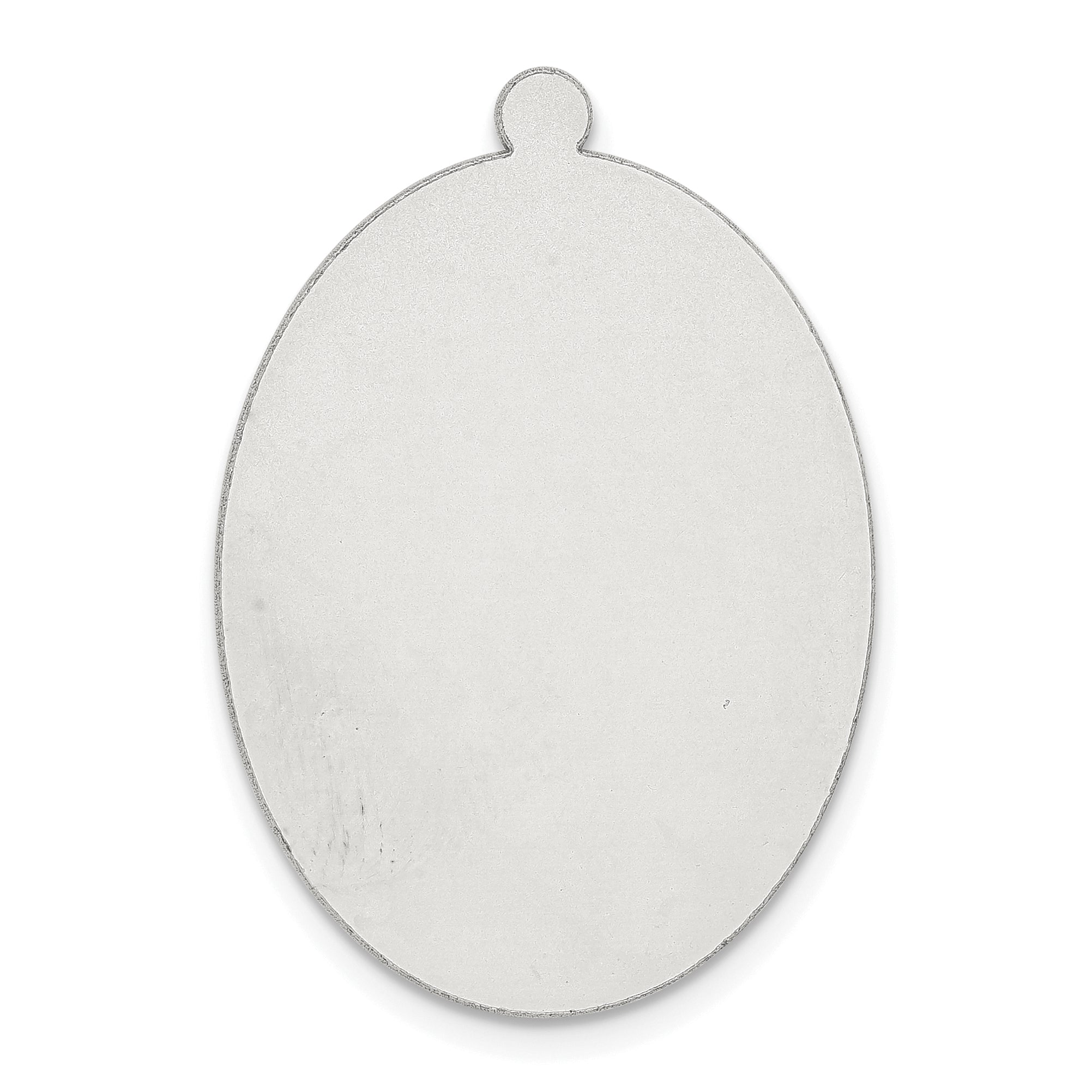 Sterling Silver Oval w/Eyelet Stamping