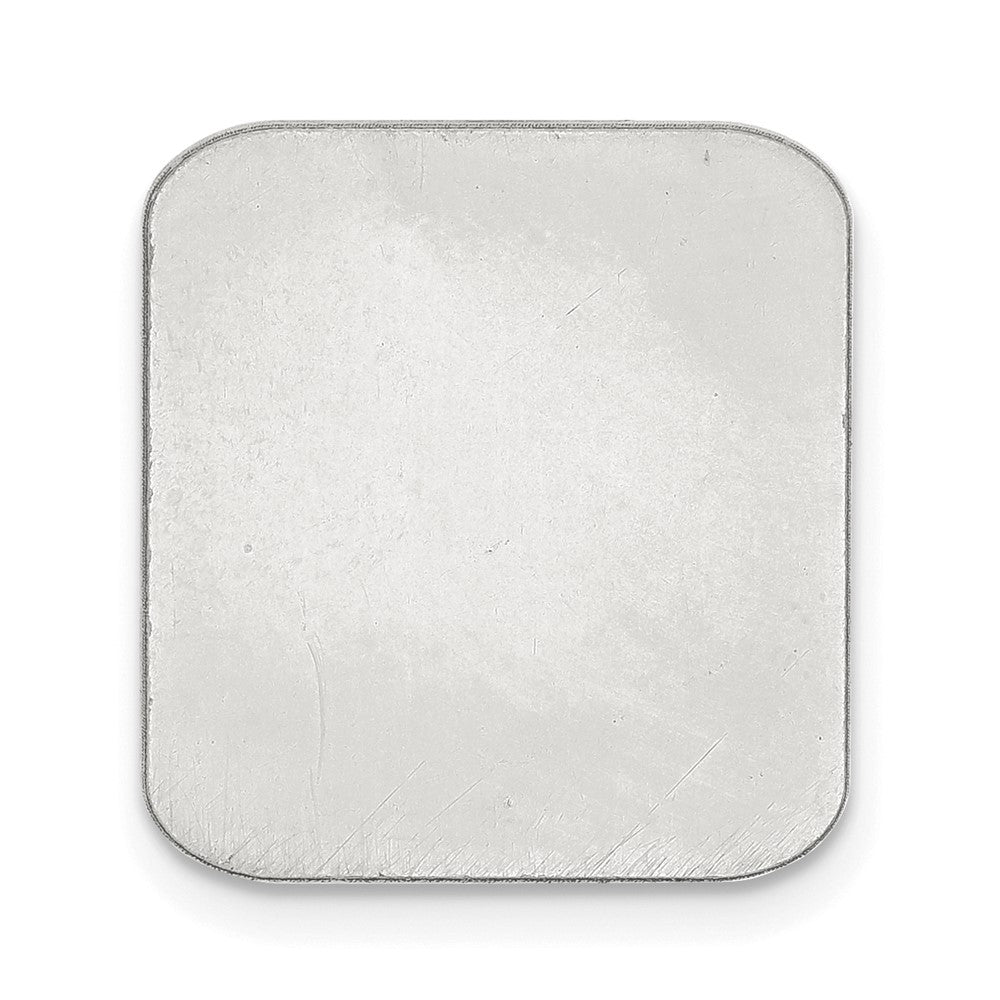 Sterling Silver Rectangle w/Rounded Edge Stamping