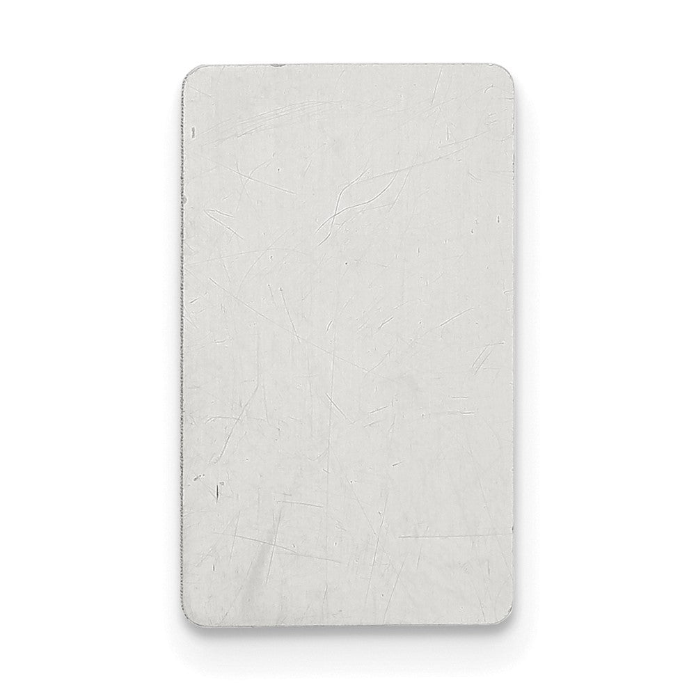 Sterling Silver Rectangle w/Rounded Edge Stamping