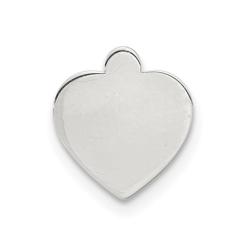 Sterling Silver Heart w/Eyelet Stamping