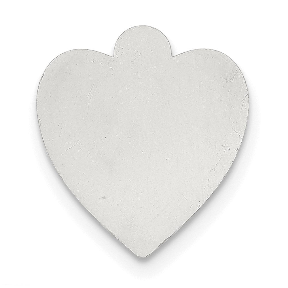 Sterling Silver Heart Shape w/Eyelet Stamping