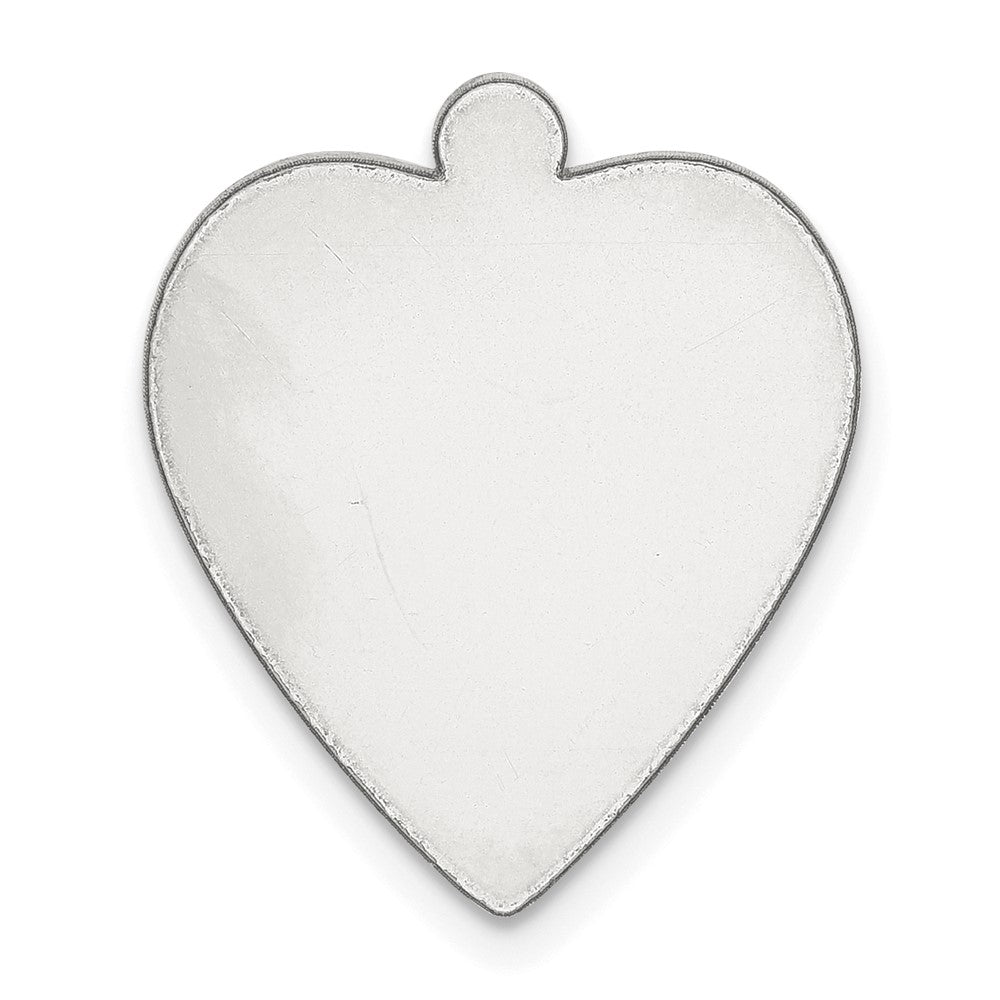 Sterling Silver Heart Shape w/Eyelet Stamping