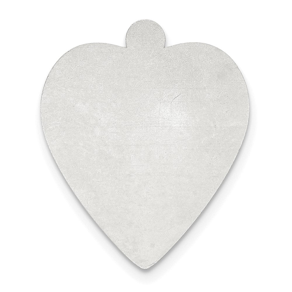 Sterling Silver Heart Shape w/Eyelet Stamping