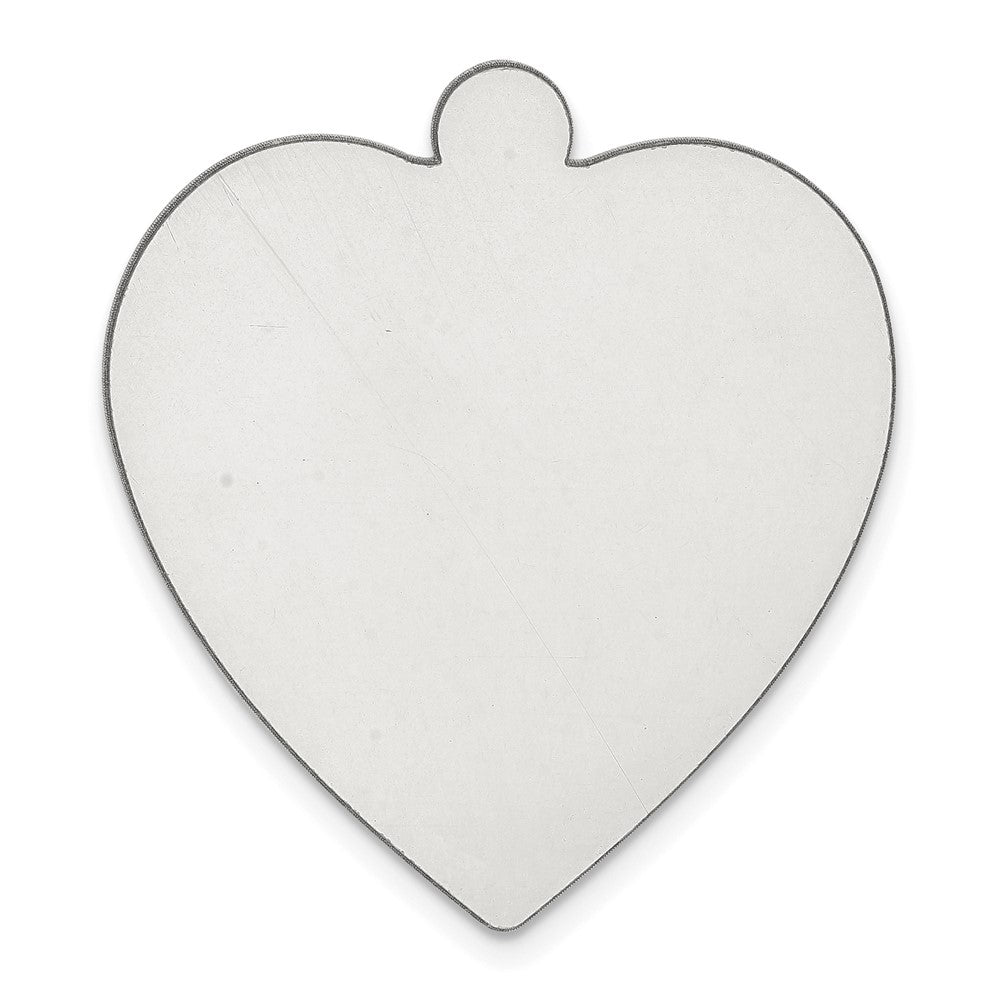 Sterling Silver Heart Shape w/Eyelet Stamping